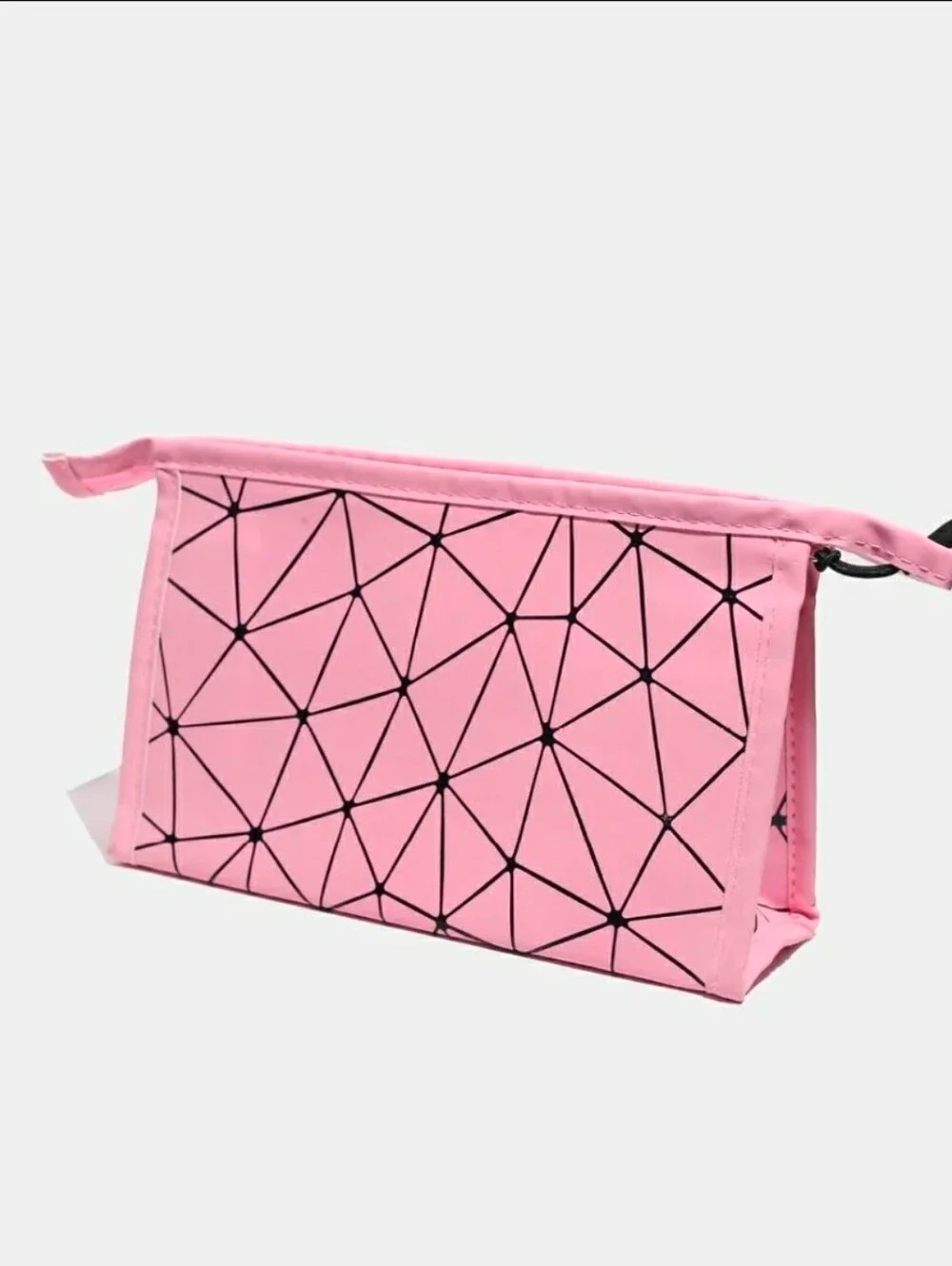 Geometric Makeup Pouch in Hot Pink & Black BNIB